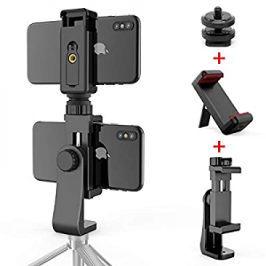 Universal Phone Tripod Mount Adapter + 1/4" Screw + Cell Phone Bracket Clamp now 60.0% off , Rotat..