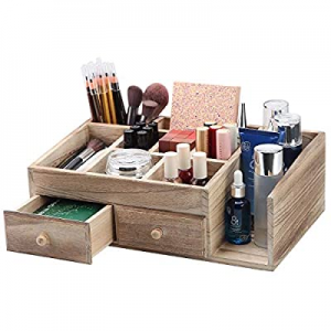 X-cosrack Rustic Wood Desk Cosmetic Office Drawer Storage Organizer Box now 40.0% off , Countertop..