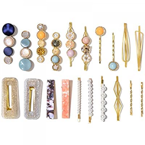 20 Pcs Macaron Hair Clips for Women Fashion Korean Style Acrylic Pearl Hair Clips Gifts for Women Gi