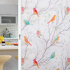 50.0% off Coavas Window Film Birds Privacy Non-Adhesive Frosted Decorative Window Cling for Glass ..