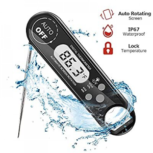 Instant Read Food Thermometer for cooking now 50.0% off ,IP67 Waterproof Ultra Fast Thermometer wi..