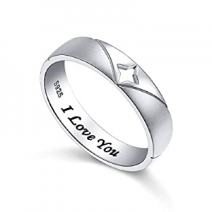 925 Sterling Silver Star Themed Jewelry I Love You Ring for Men Boys Birthday now 65.0% off 