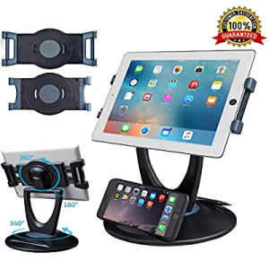Business Retail Tablet Stand, 360 Rotates iPad Stand for 6 inch to 13 inch Tablets, Swivel Tablet Ho