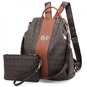 One Day Only！15.0% off MKP Women Fashion Backpack Purse Mutil Pockets Signature Anti-Theft Rucksac..
