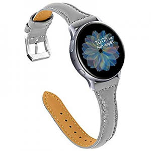 Joyozy Leather Bands Compatible with Galaxy Watch Active(40mm)/Active2(40mm)(44mm)/Galaxy Watch3 (41