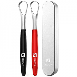 Stainless Steel Tongue Scraper Cleaner - Fresh Breath Tongue Scrapers Medical Grade Metal Tongue Scr