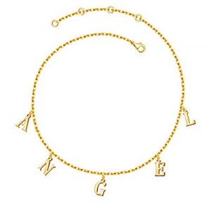 Shinelady Name Necklace Personalized now 60.0% off , 18K Gold Plated Choker Name Necklace Customiz..