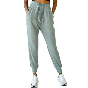 15.0% off MIROL Women's Active Drawstring Joggers Pants Elastic Waist Waffle Knit Trousers Athleti..