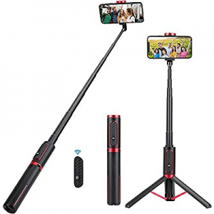 One Day Only！Phone Tripod now 30.0% off , KKUYI Selfie Stick Tripod with Bluetooth Remote, Extenda..