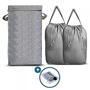 Nunus Home now 15.0% off , Large Collapsible Laundry Hamper with 2 Removable Laundry Bags with Eas..