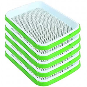 Seed Sprouter Tray now 40.0% off , 5 Pack BPA Free Double Layer Nursery Tray Seed Germination Tray..
