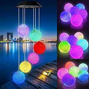 Wind Chimes now 30.0% off , Color Changing Solar Hummingbird Butterfly Wind Chimes Outdoor, LED De..