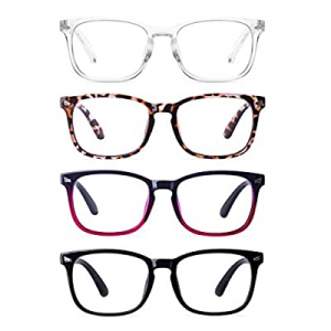 CCVOO 4 Pack Blue Light Blocking Reading Glasses now 55.0% off , Anti Headache/Glare/Eye Strain Re..