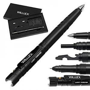 Cool & Unique Gifts for Men Dad Husband now 50.0% off ,Tactical Pen with Fire Starter,LED Flashlig..