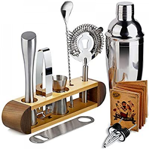 TJ.MOREE Bartender Kit with Stand now 20.0% off , 11-Piece Bar Tool Set Cocktail Set Perfect Home ..