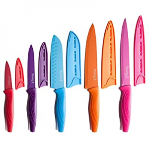 MICHELANGELO Colored Knife Set 10 Piece now 75.0% off , High Carbon Stainless Steel Kitchen Knife ..