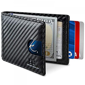 30.0% off SERMAN BRANDS RFID Blocking Slim Bifold Genuine Leather Minimalist Front Pocket Wallets ..
