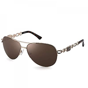 FENCHI Aviater Sunglasses For Women Mirrored UV 400 Lens Protection Classic Exquisite Metal Frame 02