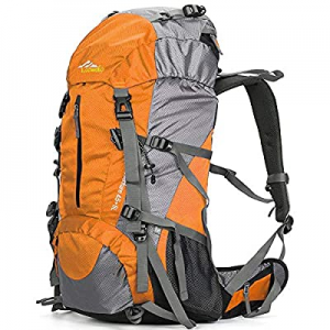 One Day Only！Loowoko Hiking Backpack 50L Travel Camping Backpack with Rain Cover now 50.0% off 