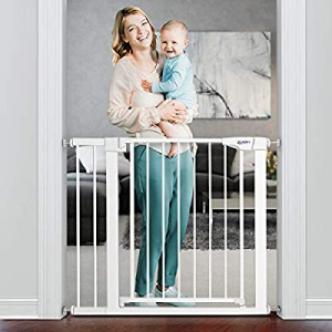One Day Only！RONBEI Baby Safety Gate for Stairs and Doorways now 40.0% off , 29.53''- 32.28''/ 35'..