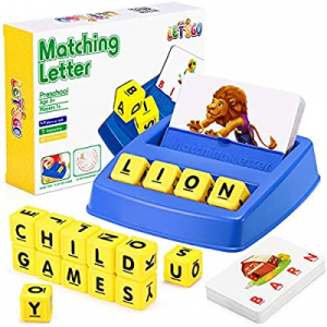 One Day Only！Learning Toys for 4-8 Boys Girls Matching Letter Games Spelling Games for Kids Ages 4..