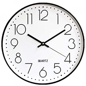 40.0% off The B-Style TB 12 Inch Modern Round Wall Clock Silent Non Ticking Quartz Easy to Read fo..