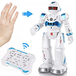 One Day Only！AOKESI Remote Control Robot Toy for Kids Intelligent Programmable Robot with Infrared..