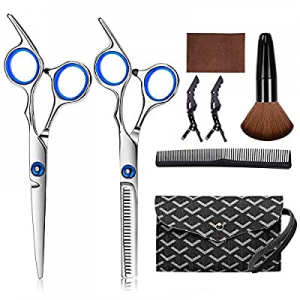 One Day Only！Hair Cutting Scissors Kits now 50.0% off , 7 Pcs Stainless Steel Hairdressing Shears ..