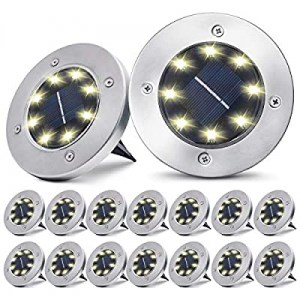 pozzolanas Solar Ground Lights now 50.0% off ,8 LED Solar Garden Lights Outdoor Waterproof in-Upgr..