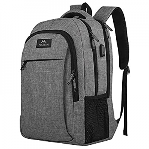 Travel Laptop Backpack, Business Anti Theft Slim Durable Laptops Backpack with USB Charging Port, Wa