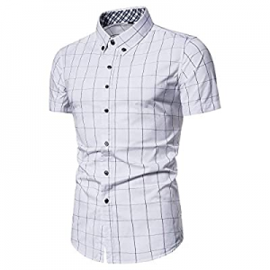 VANCOOG Men’s Short Sleeve Casual Button Down Dress Shirts now 60.0% off 