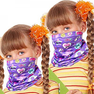 WZLVO 2pc Seamless Face Cover Mouth Mask Scarf Bandanas Neck Gaiter for Girls Unicorn now 80.0% off 