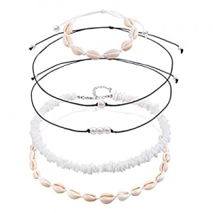 50.0% off VANGAY Pearl Shell Necklace Choker for Women Girls Handmade Puka Seashell Necklace Jewel..