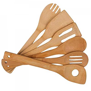 One Day Only！Artmeer Bamboo Utensil Set now 68.0% off ,Wooden Cooking Spoons and Spatulas,Kitchen ..