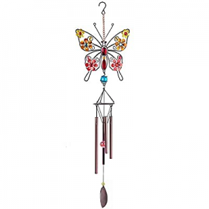 One Day Only！CREATIVE DESIGN Wind Chimes now 40.0% off , 32''H Butterfly Garden Chimes, Portable M..