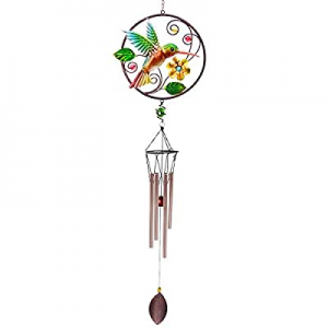 One Day Only！CREATIVE DESIGN Wind Chimes now 30.0% off , 32''H Hummingbird Wind Chimes, Portable M..