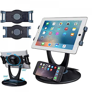 Business Retail Tablet Stand, 360 Rotates iPad Stand for 6 inch to 13 inch Tablets, Swivel Tablet Ho