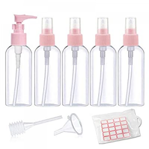 Spray Bottle Travel Bottles Size Set Refillable Plastic Sprayer Fine Mist Empty Bottles for Travel L
