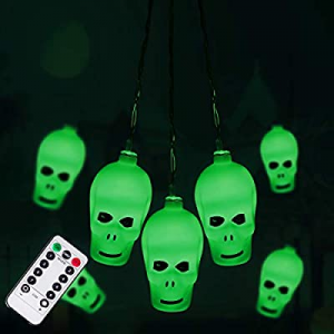 One Day Only！Halloween String Lights Skull Colorful Light 20 LEDs now 51.0% off , Halloween Waterp..