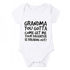Newborn Baby GOT My Mind ON My Mommy Paws Funny Bodysuits Rompers Outfits Grey White 0-18M now 8.0..