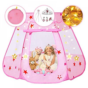 One Day Only！Pickwoo Princess Tent Play Tent for Kids now 40.0% off , Automatic Pop-up Tent Toys f..