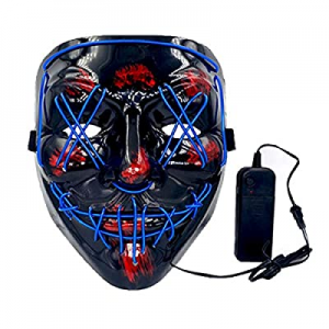 50.0% off Halloween Mask LED Light Up Mask Costume Mask for Halloween Festival Cosplay Party Costu..