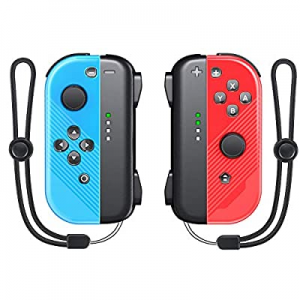Joy Con Controller Replacement for Switch/Switch Lite, Vivefox L/R Wireless Joy Pad with Wrist Strap