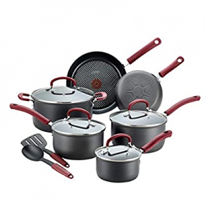 T-fal Ultimate Hard Anodized Dishwasher Safe Nonstick Cookware Set, 12-Piece, Red now 5.0% off 