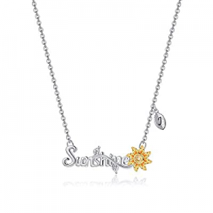 You are My Sunshine Sunflower Necklace now 35.0% off , 18k White Gold Plated Sunshine Necklace CZ ..