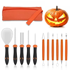 Flashda Pumpkin Carving Kit with Professional Detail Sculpting Tools now 50.0% off , 11 PCS Upgrad..