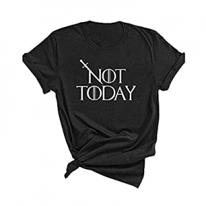 Not Today T-Shirt Women Teen Girl Junior Funny Cute TV Show Graphic Tees Top now 50.0% off 