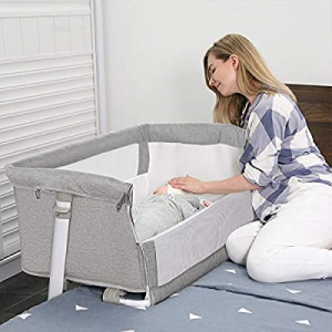 Baby Bassinet now 15.0% off ,RONBEI Bedside Sleeper,Baby Bed to Bed,Babies Crib Bed, Adjustable Po..