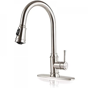 Kitchen Faucet with Sprayer now 47.0% off , MSTJRY Kitchen Sink Faucet with Sprayer, Stainless Ste..