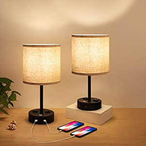 Bedside Lamps now 20.0% off , Nightstand Lamps for Bedrooms Set of 2, Touch Control Dimmable Moder..